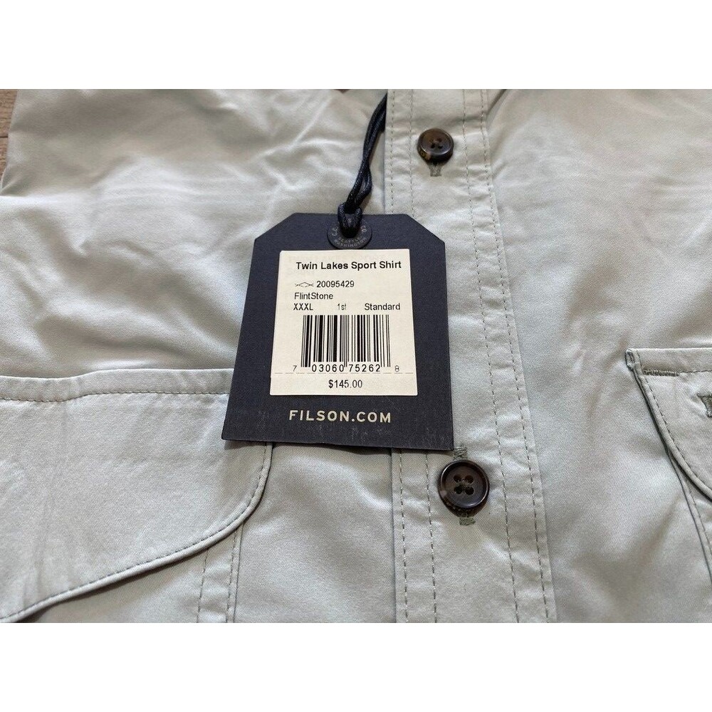 Filson Twin Lakes Sport Shirt Mens 3XL Soft Moss Long Sleeve Vented Lightweight - Picture 3 of 10